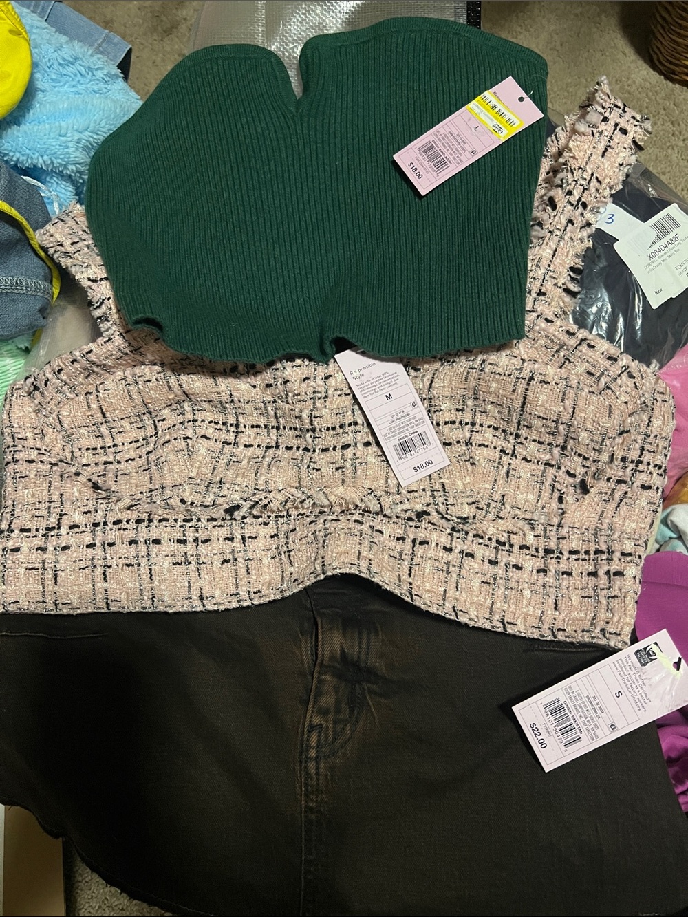 3 Tube /Tank Crop Tops